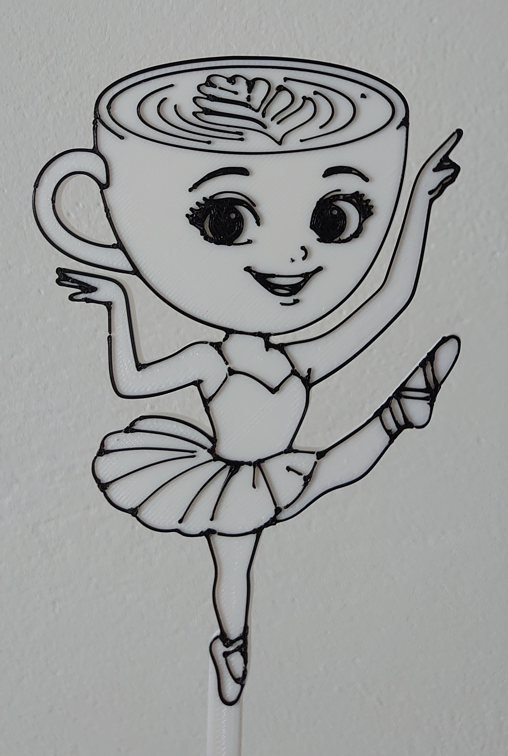 Ballerina cappuccina cake topper / dortový zápich