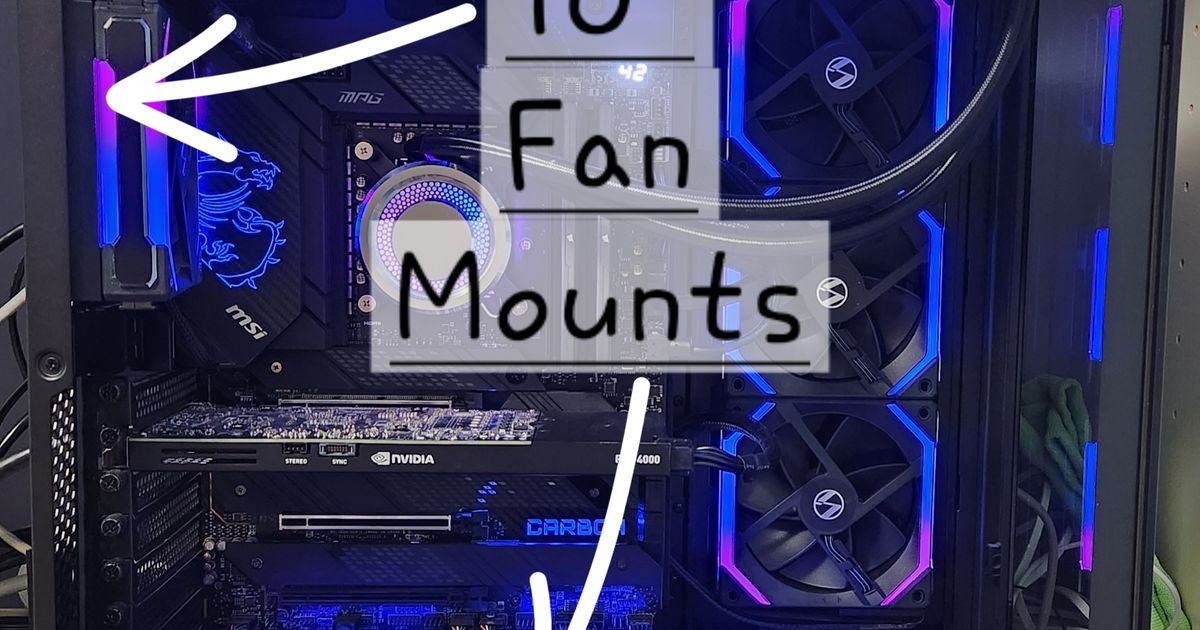 10° Computer Fan Mount by RStupplebeen Download free STL model