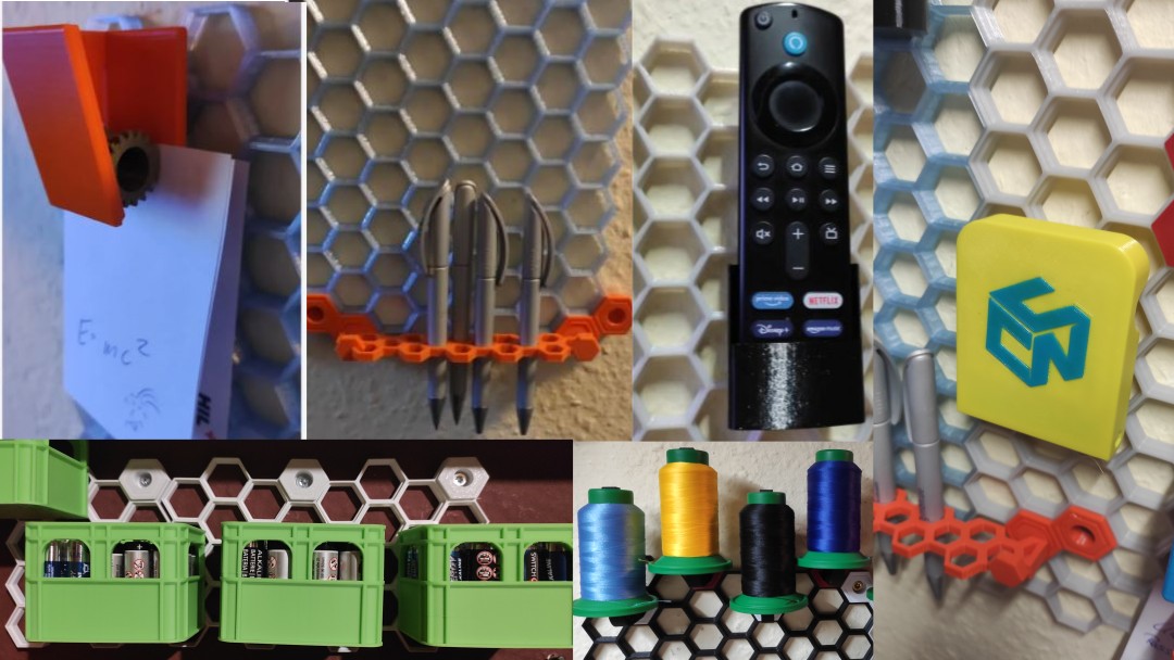 "UPDATE"-My Honeycomb Storage Wall - HSW 3D model thumbnail