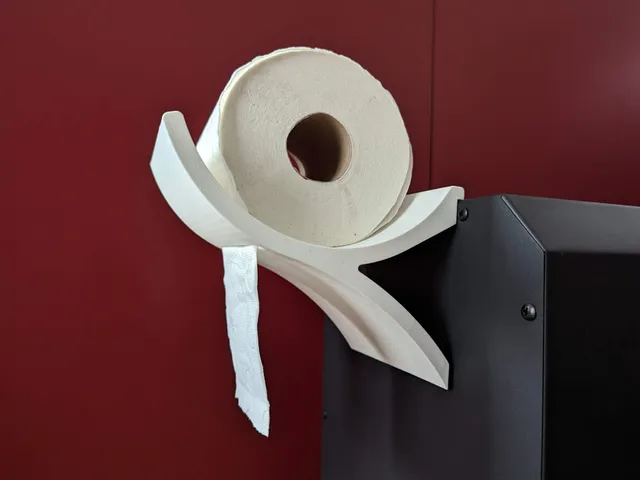 Toilet paper holder (with Fusion360 sources)