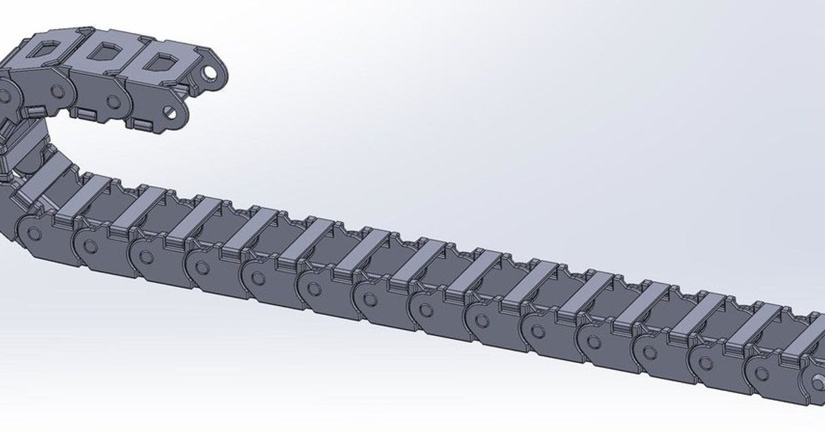 Drag Chain with removable closing brackets by Marius Hornberger
