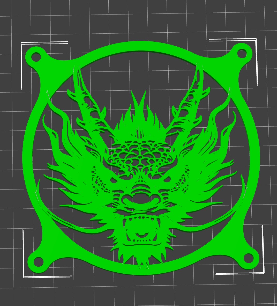 Dragon 120mm fan grill
