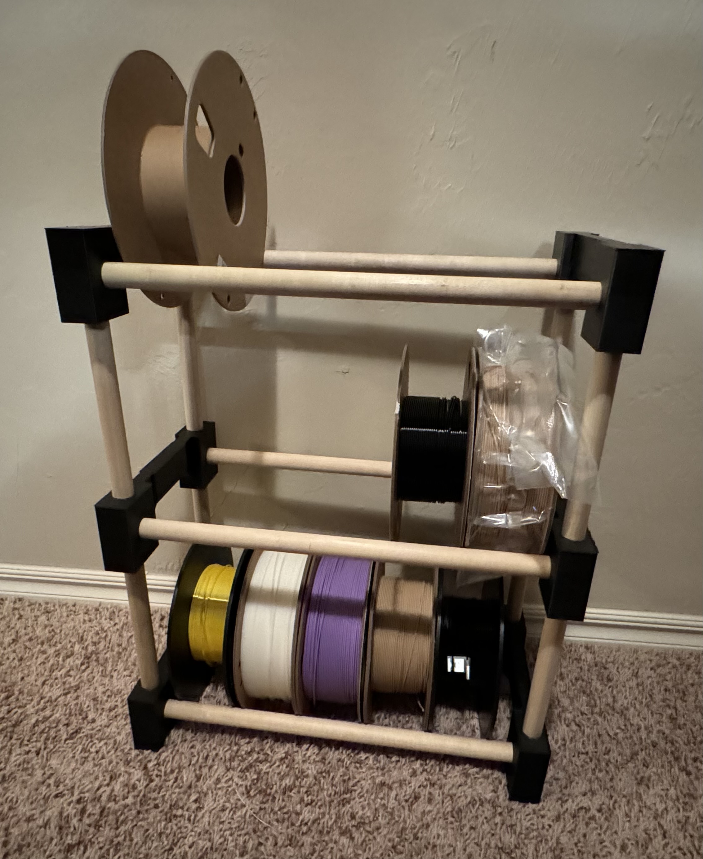 Modular Spool Rack 3D model thumbnail