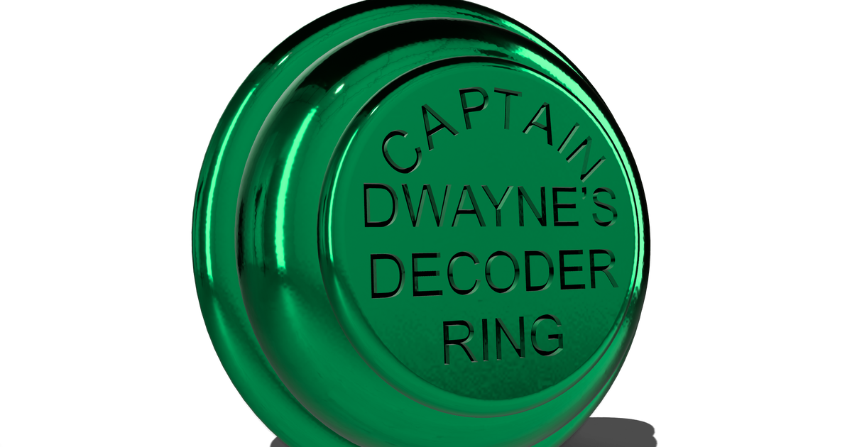 Captain Dwayne’s Decoder Ring by Seán McArdle / Hero Props | Download ...