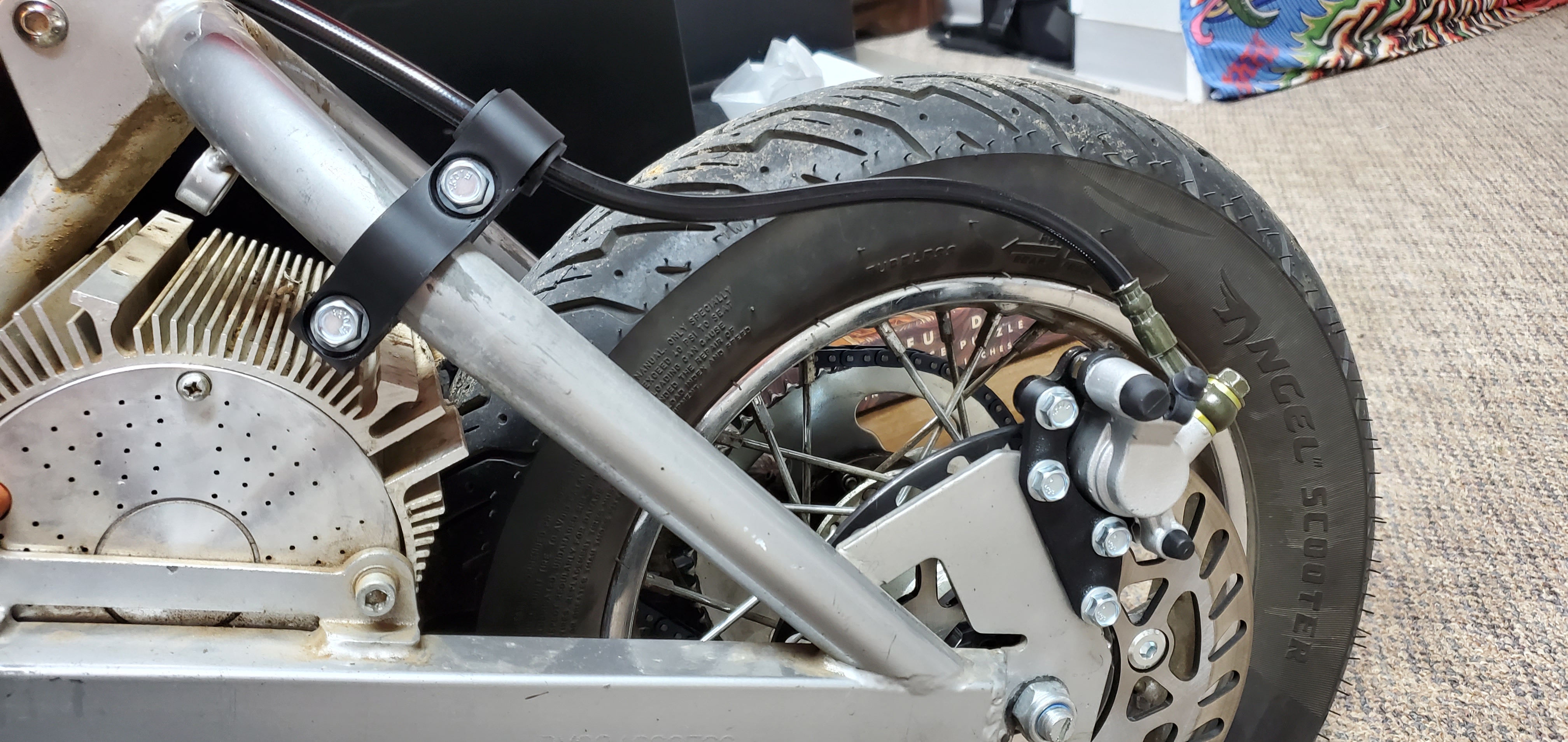 Razor MX/SX Rear Brake Line Mount