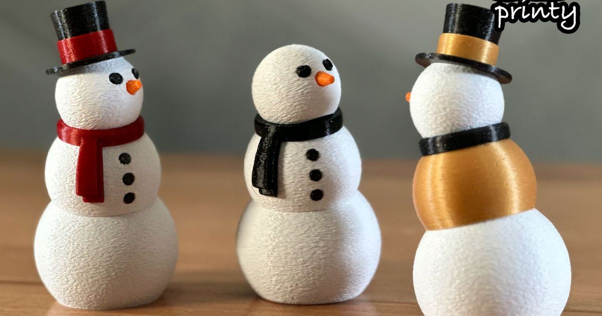 Plain Head for Articulated Snowman Fidget by 3D Printy | Download free ...