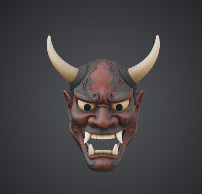 Japanese Oni Mask – Demon Hannya Style