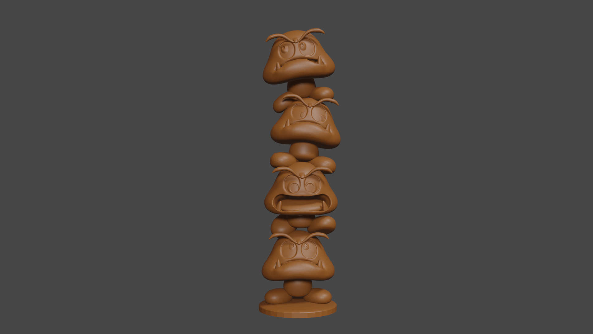 Mario inspired, Goomba Tower, Tabletop DnD miniature