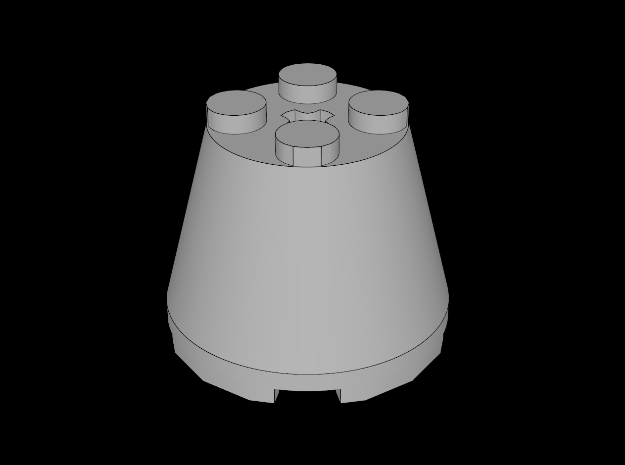 Lego Compatible (6233.dat) Cone  3 x  3 x  2