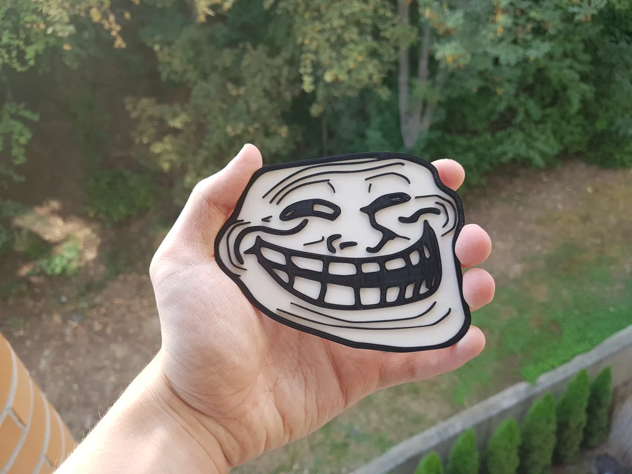 TrollFace mask with smile 3D model