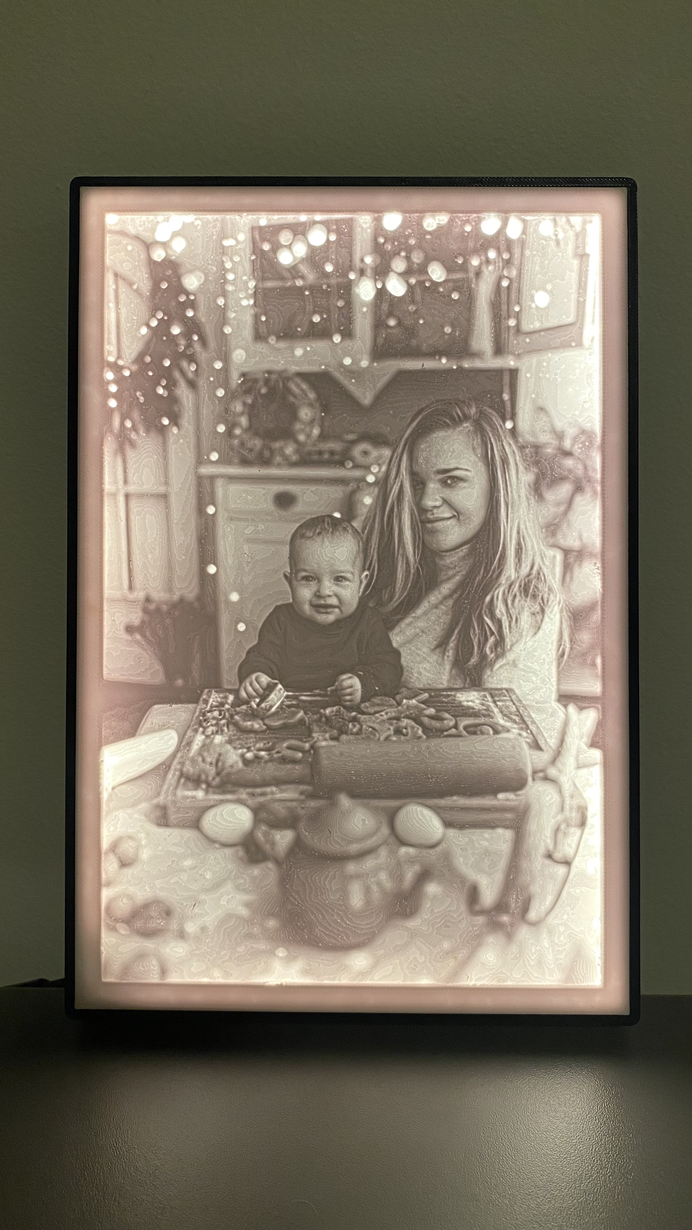 Lithophane slim frame for Photo 240x160x4mm