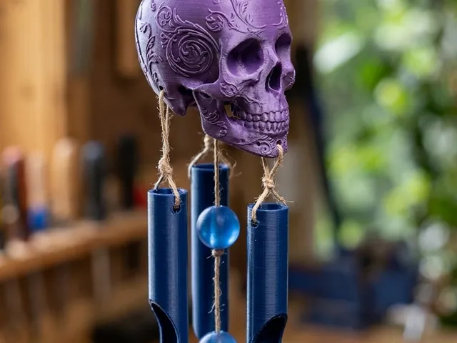 Ornamental Skull Wind Chime