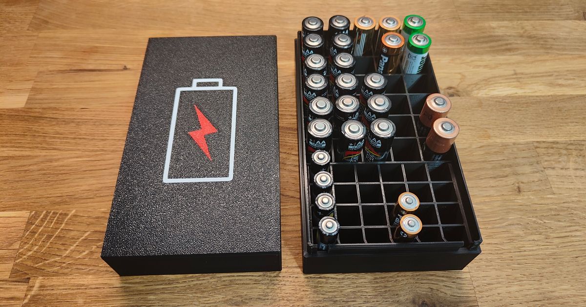 AA and AAA battery box by Adam Download free STL model