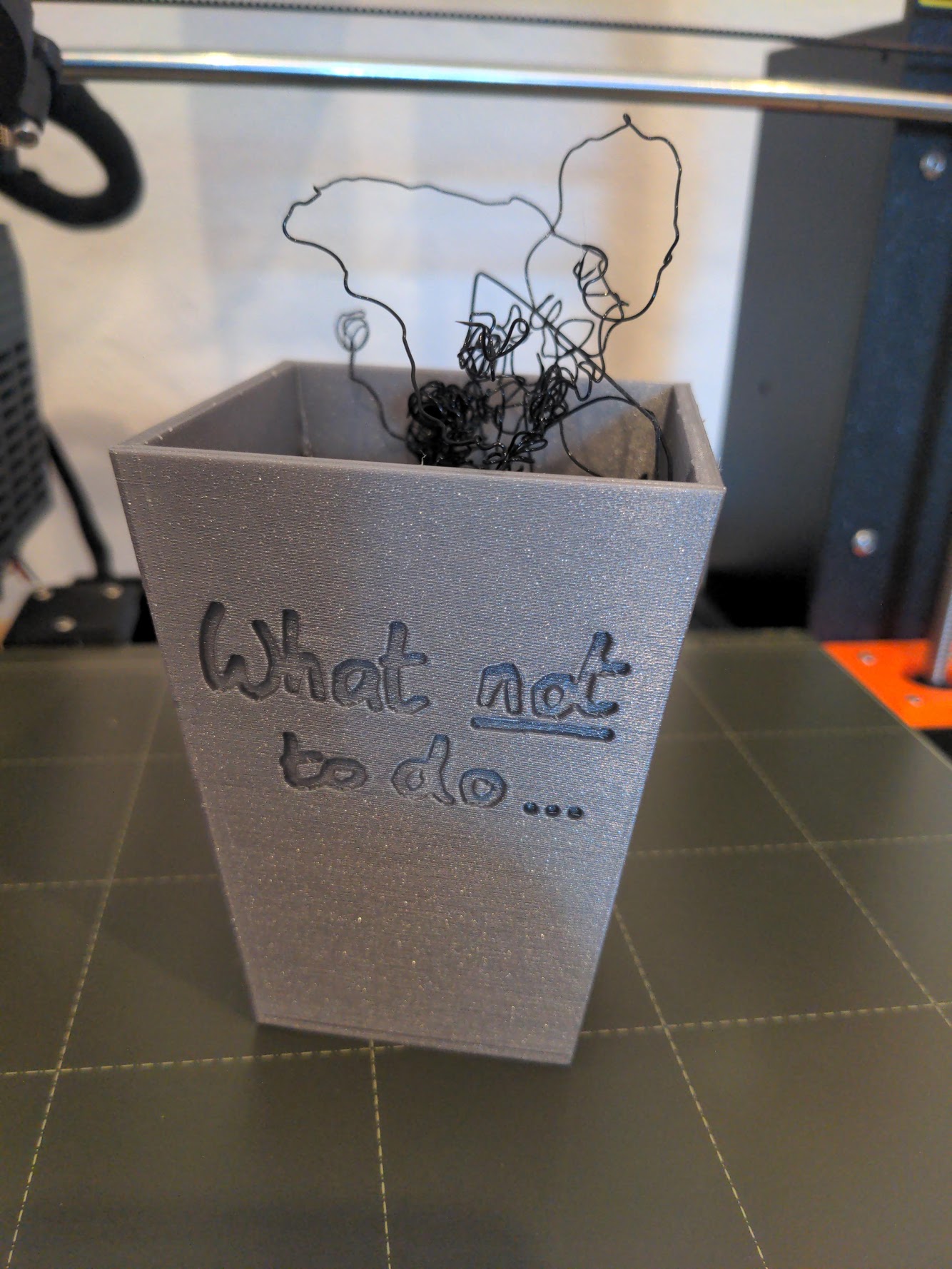 Waste Filament Bin - What not to do!