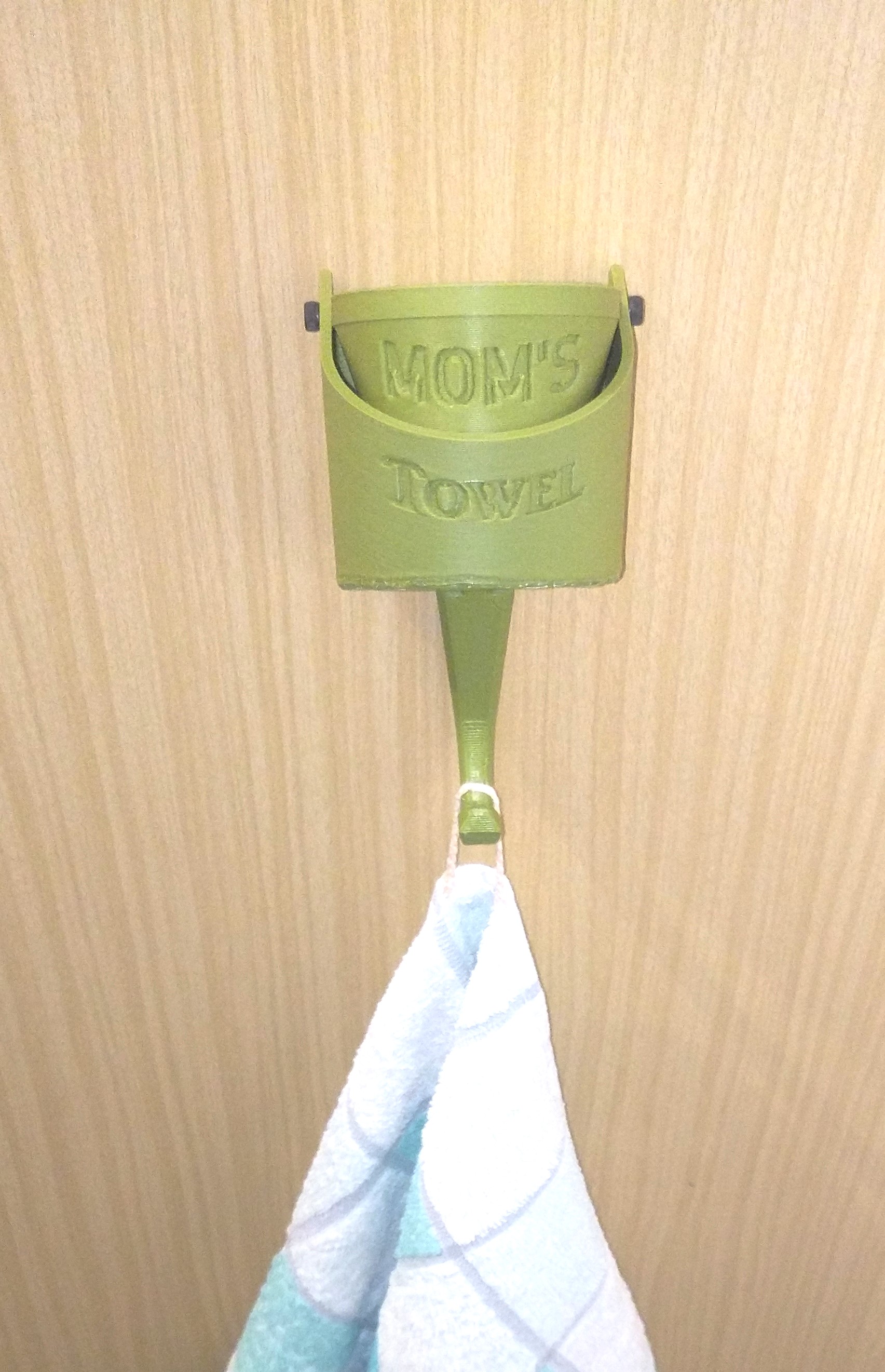 Towel hook with popup name by DT07 Download free STL model