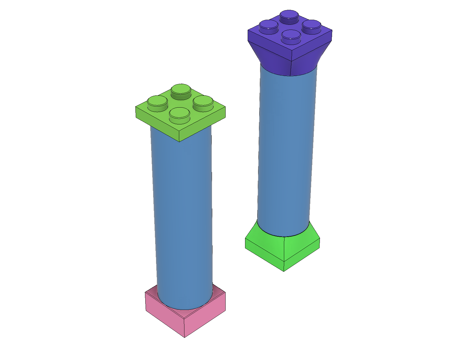 Receipt Roll Thermal Paper Tube (57mm) Lego Adapter (Parametric)