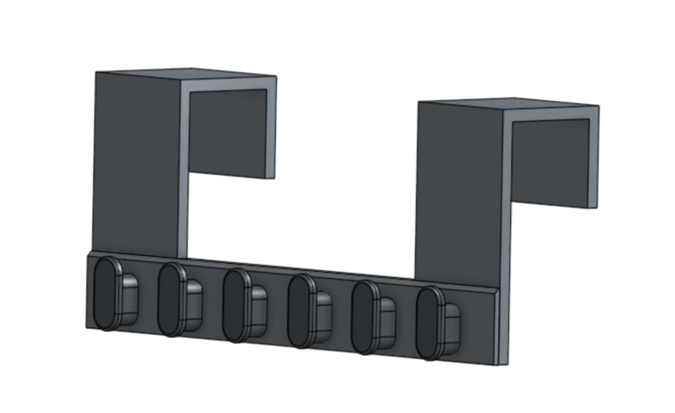 Door Hanger With 6 Hooks For Hanging Towels