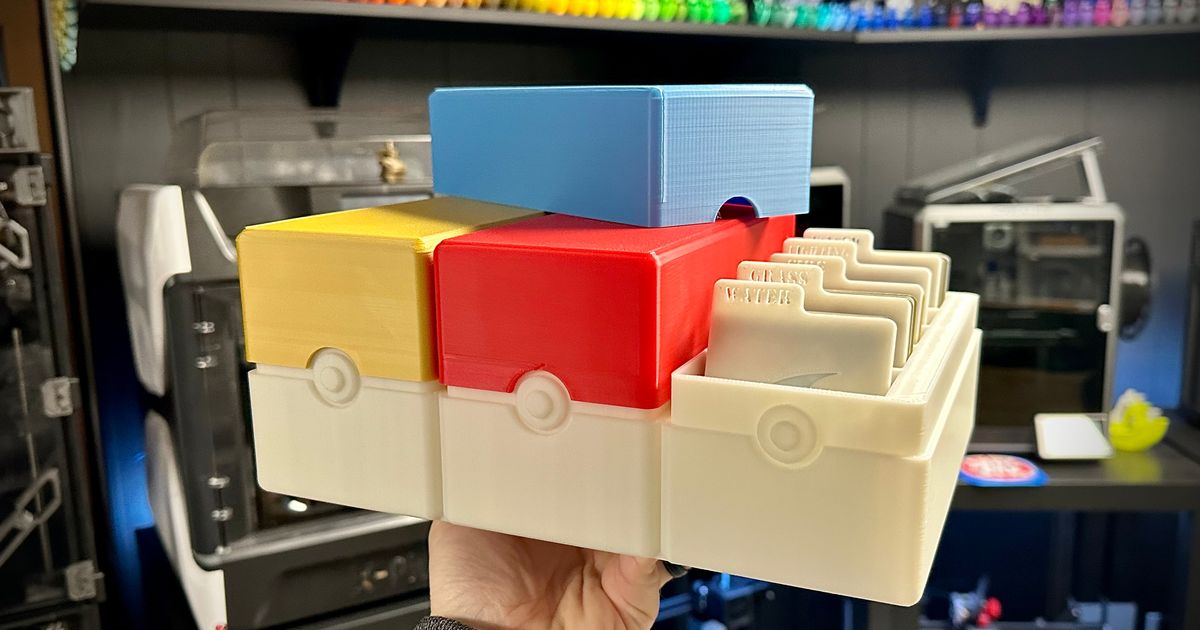 Pokemon TCG Storage Box 3X Remix by 3DPrintSOS | Download free STL ...