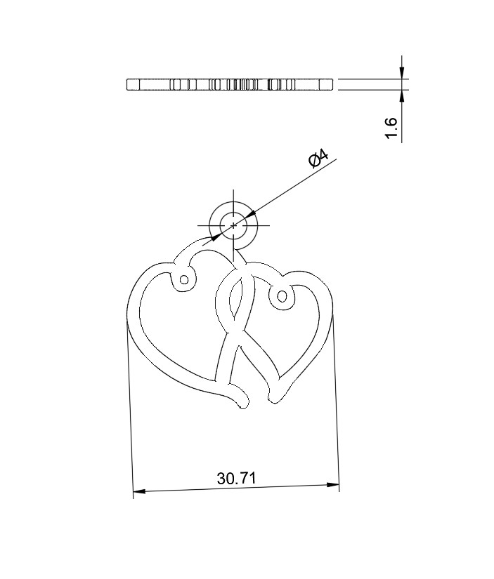 Miniatura 3 do modelo 3D Interlocking Hearts