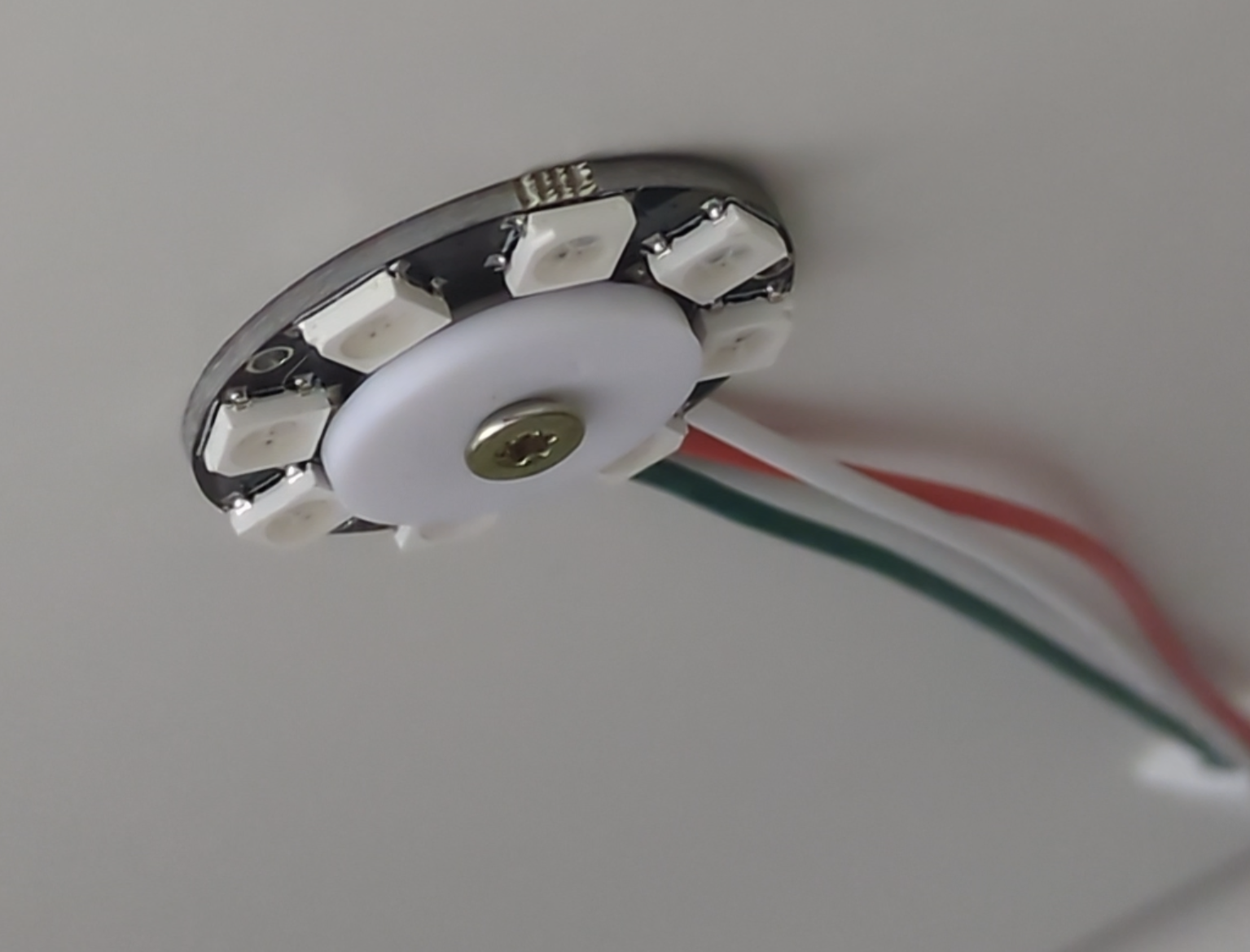 Mounting plate for WS2812 RGB LED ring (15 mm hole)