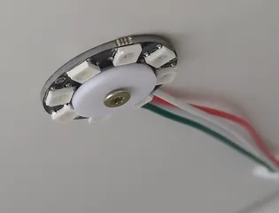 Mounting plate for WS2812 RGB LED ring (15 mm hole)