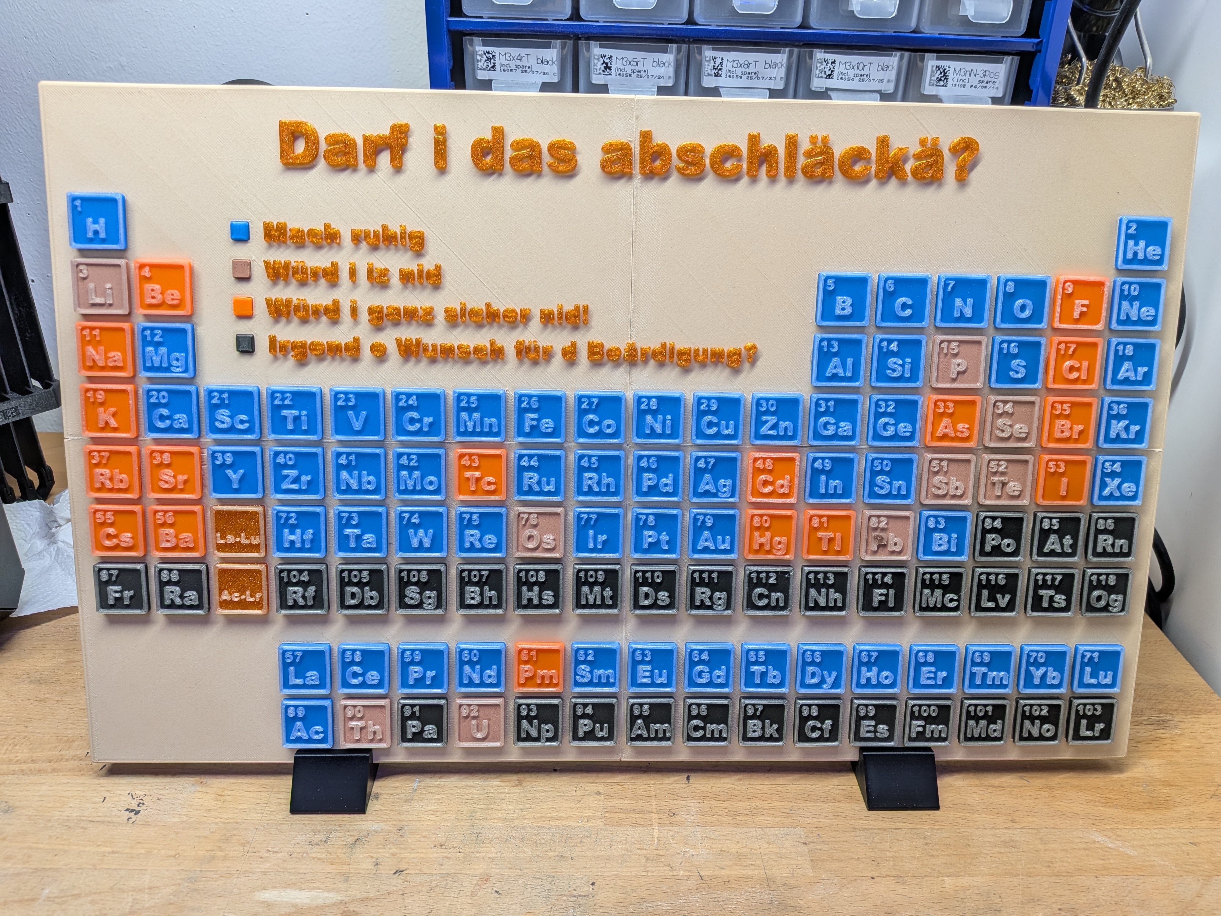 Lickable Periodic Table – Educational 3D Printed Display (No MMU Required) — thumbnail 2