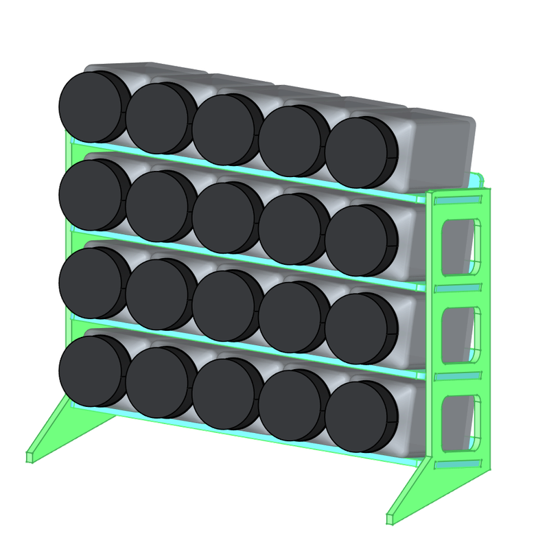 Ultra-Compact Spice Rack (4-Tier / 20 Jars) - No Supports - Space Saver ...