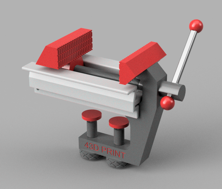 43D PRINT Table vise additional area