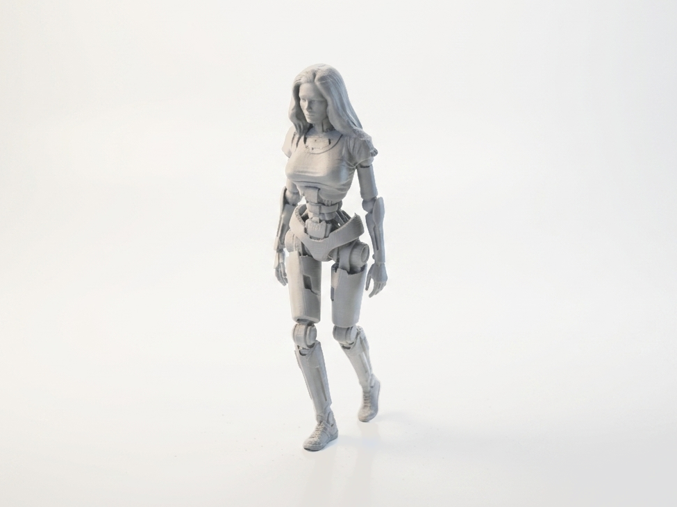 Robochic Female Cyborg Figurine 3D Printable