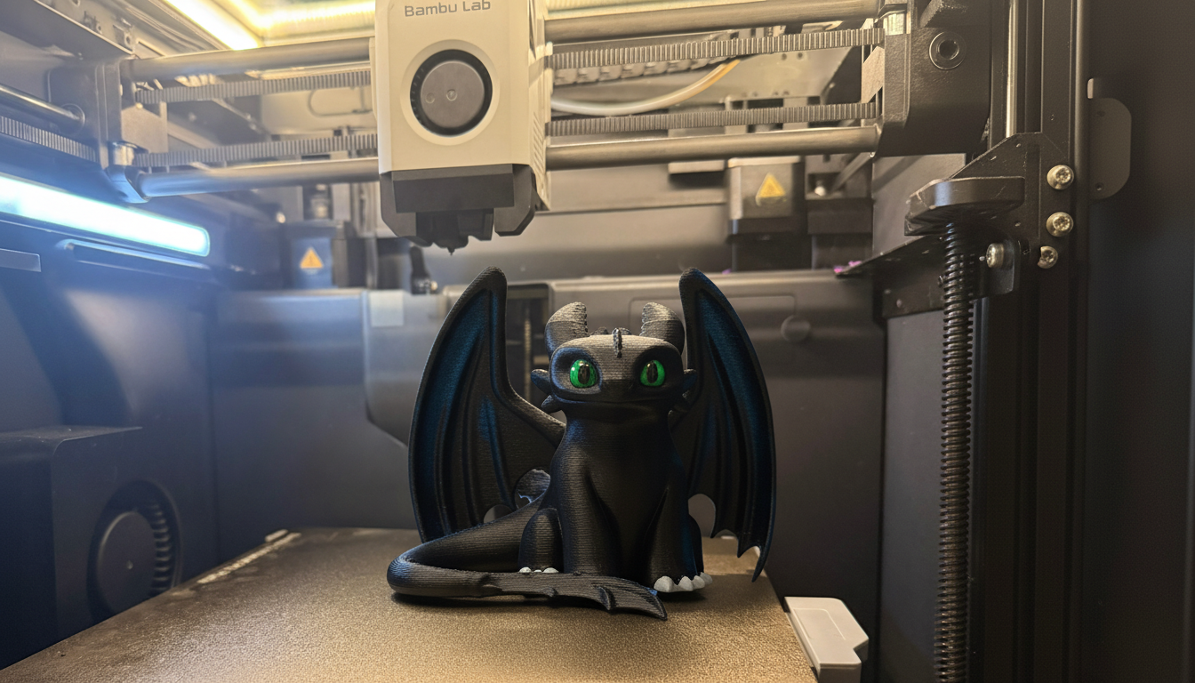 Toothless Night Fury Dragon Miniature