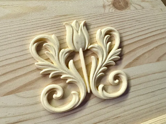 relief flower tulip symbol model