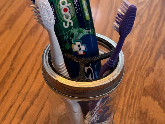 Mason Jar Toothbrush Holder Lid