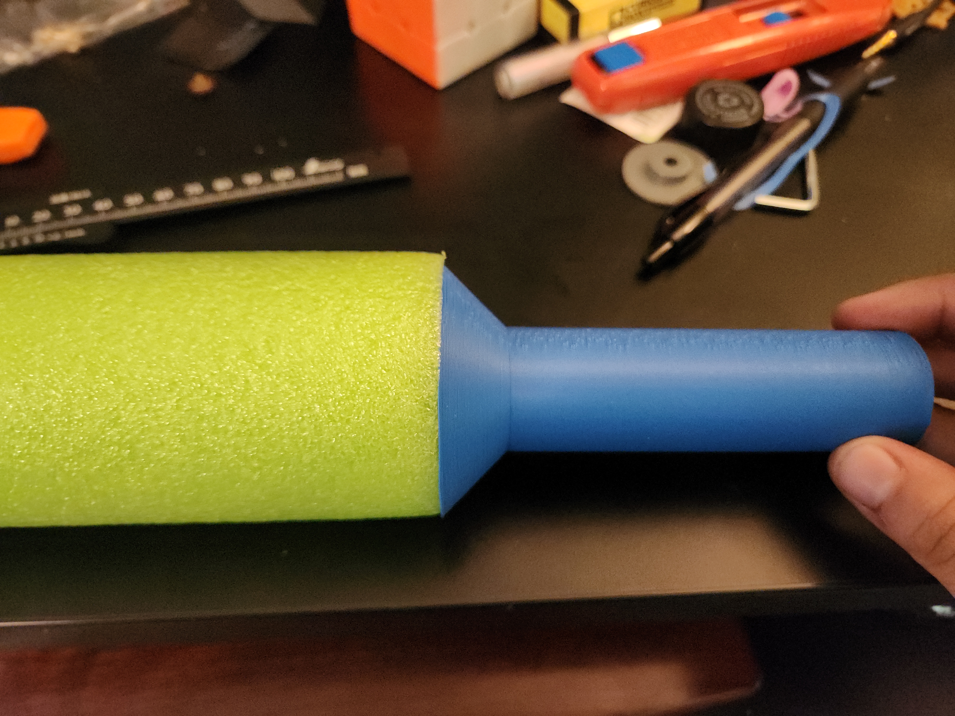 Threaded Pool Noodle "sword" handle — thumbnail 3