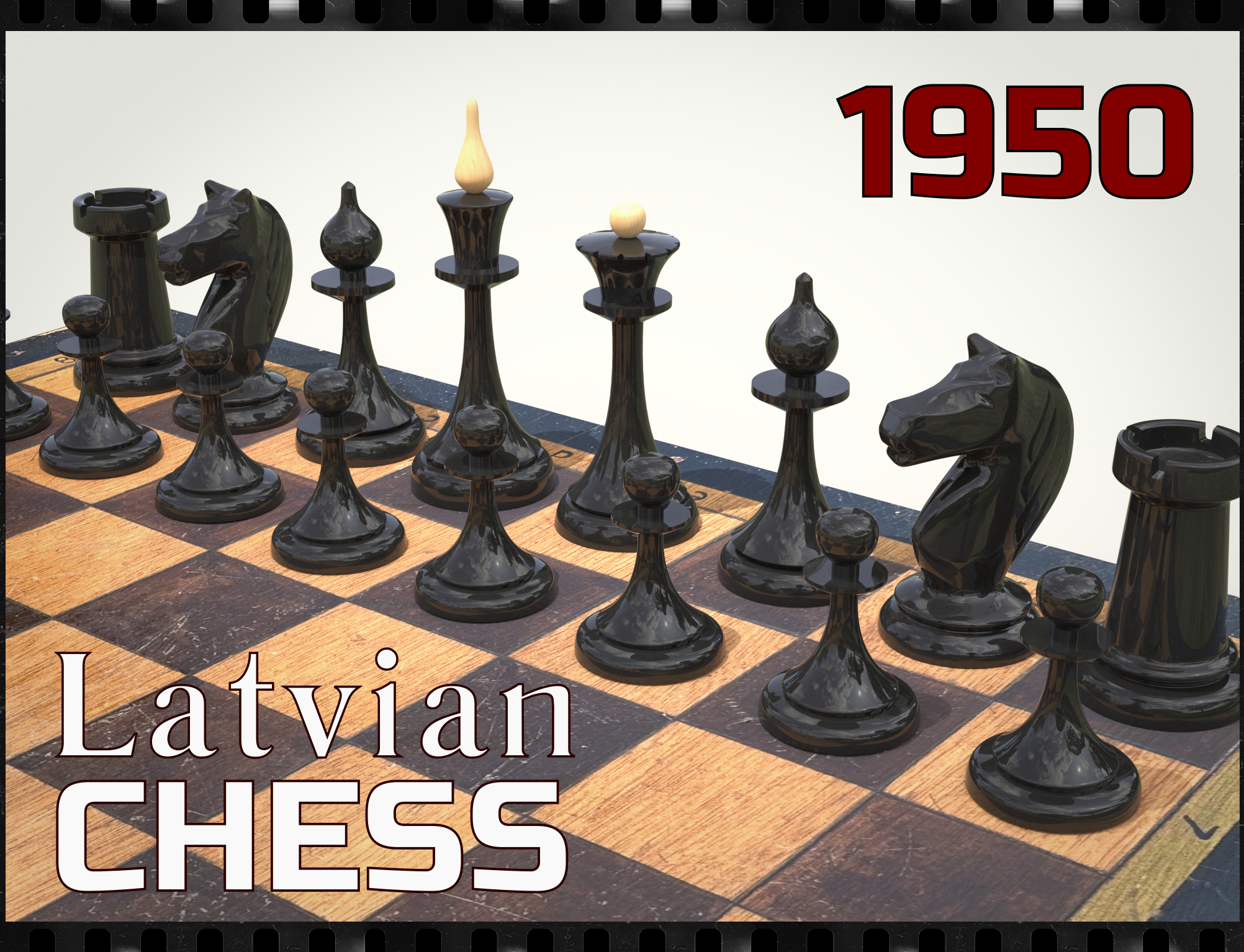 Latvian Chess Set 1950s