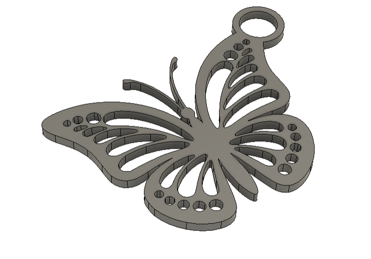 Butterfly keychian - simple