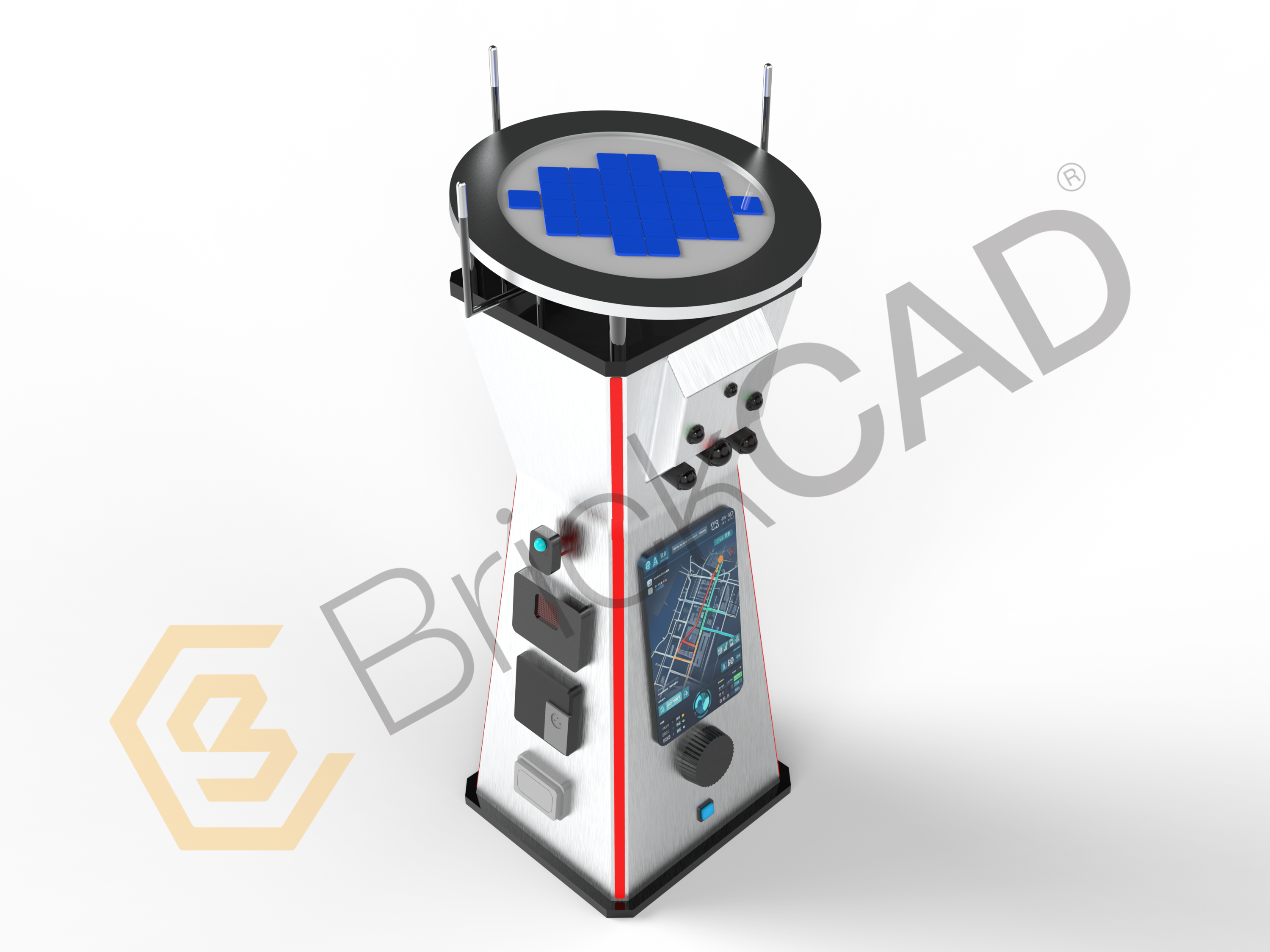 Smart Traffic Control & Monitoring System | Intelligent Urban Traffic Management CAD Model for Simulation & Presentation
