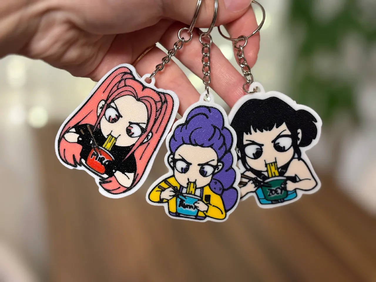 KPop Demon Hunters Ramen Keychains by Reaves | Download free STL