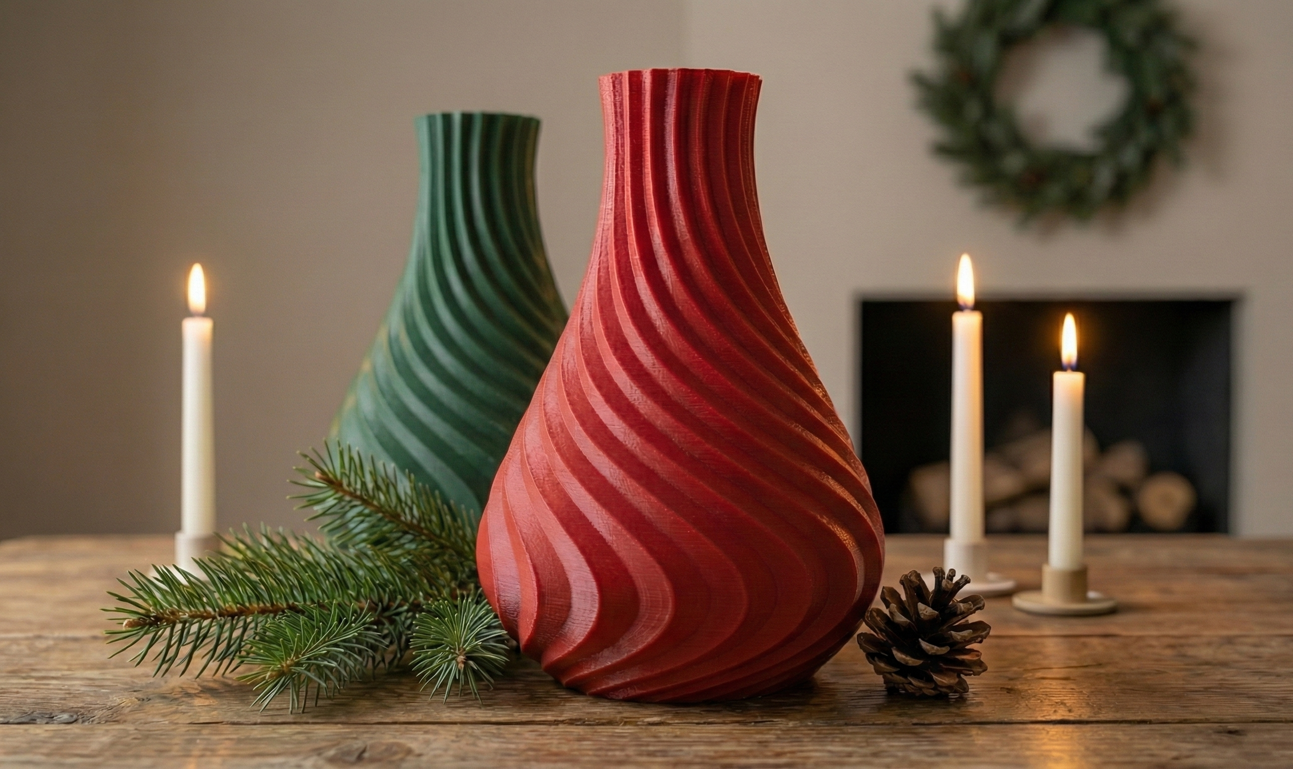 Festive Twisted Vase Collection