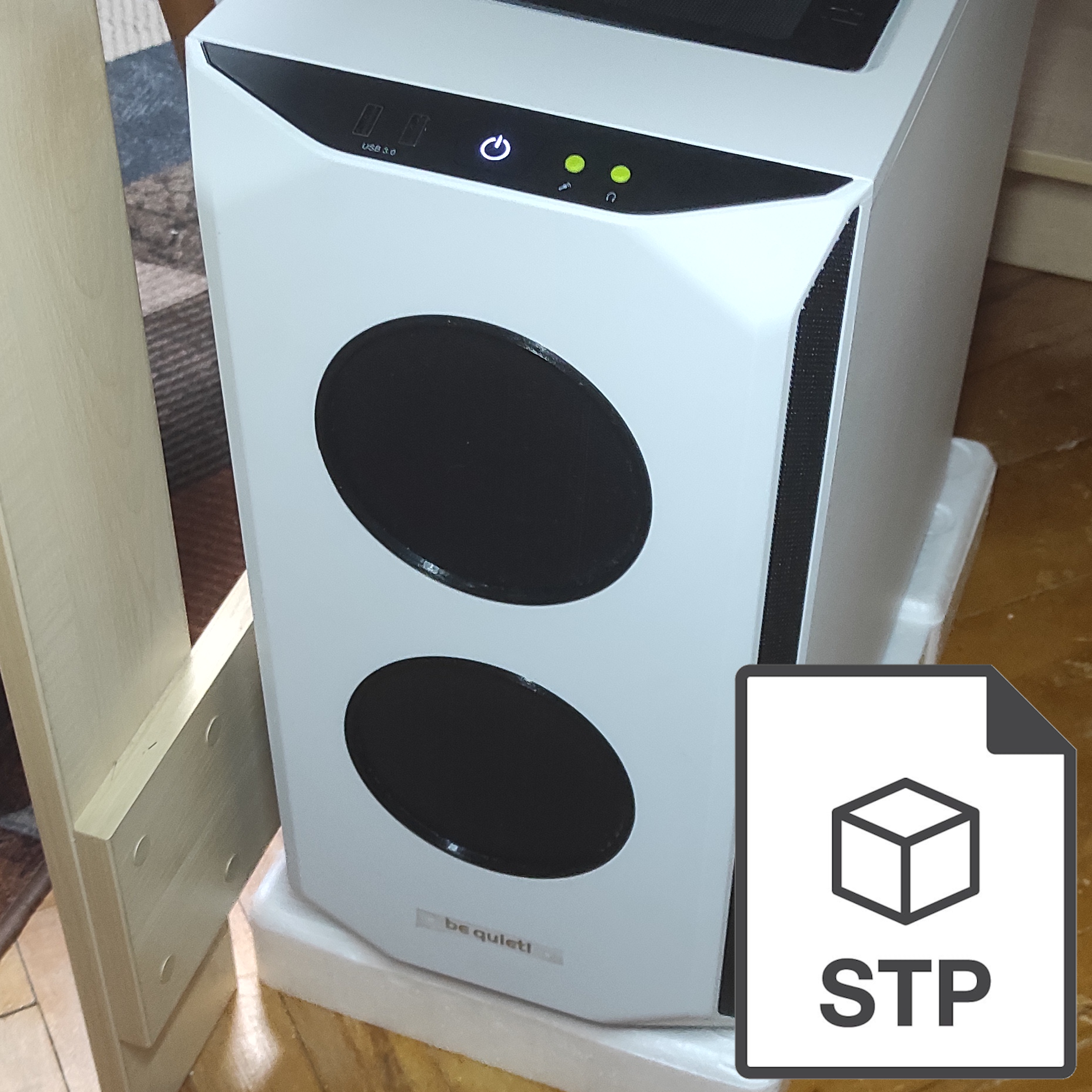 be quiet! Pure Base 500 airflow mod for front cover (.STP)
