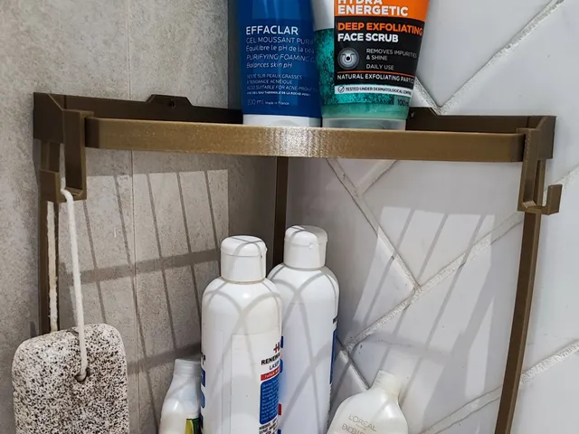 Modular Double Shelf Shower Rack