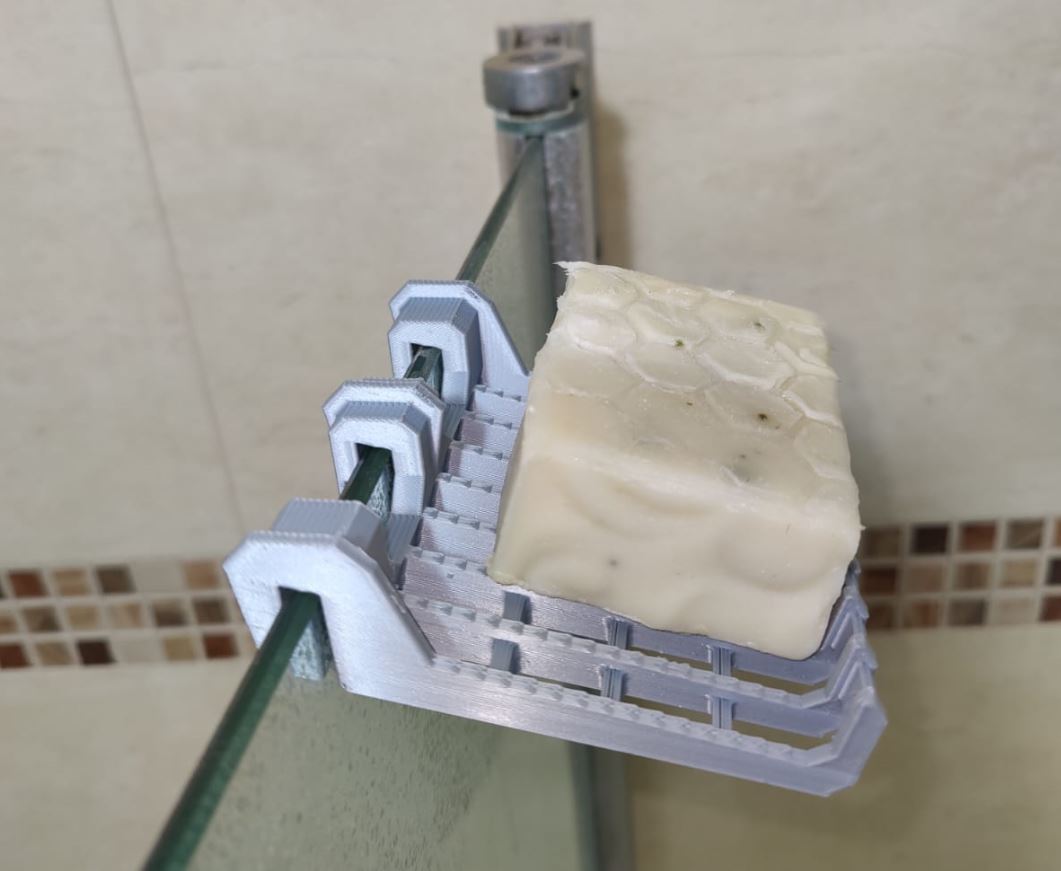 Bar Soap Holder for Shower Door by G4ZO Download free STL model