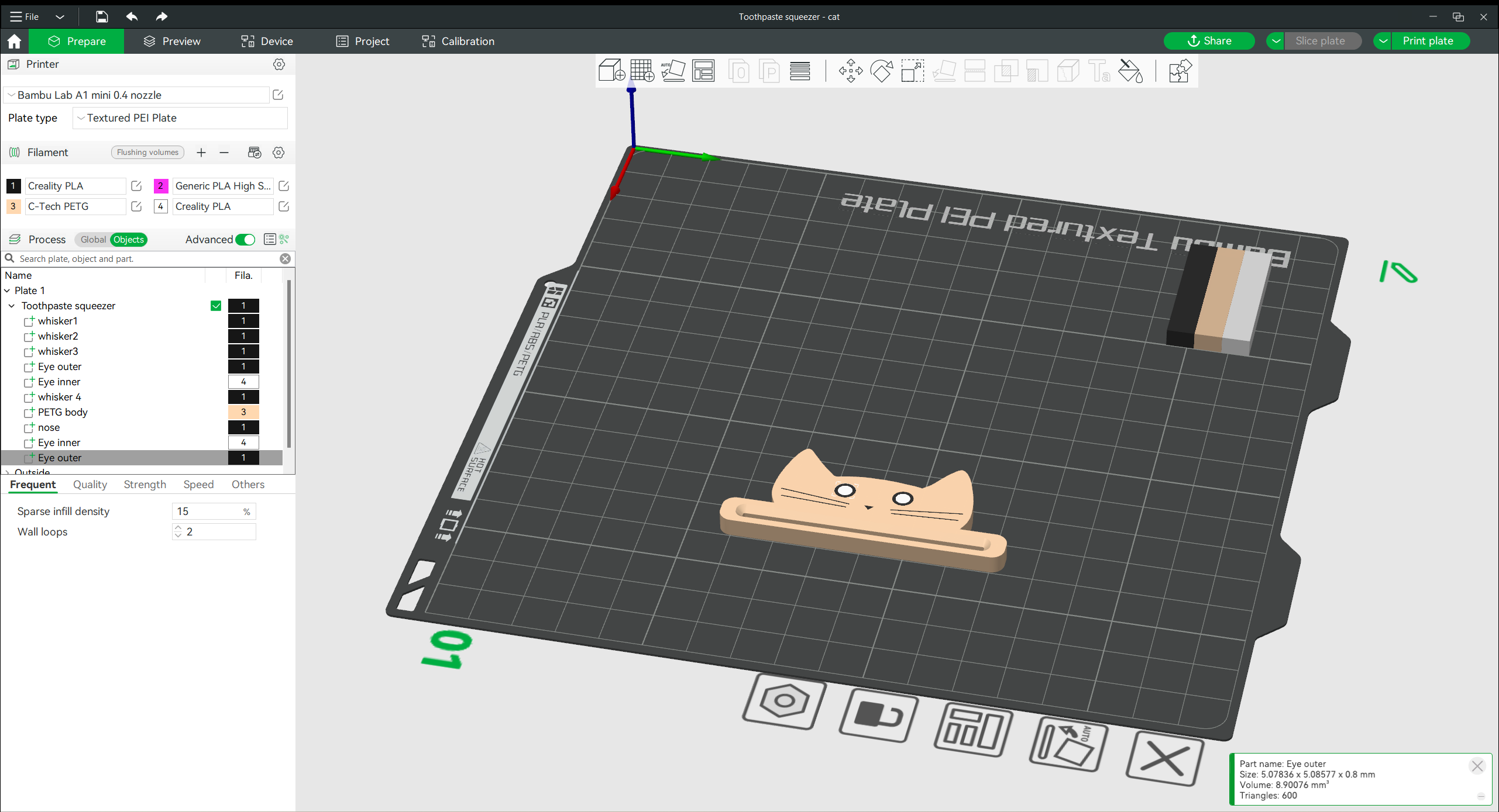 Miniatura 3 do modelo 3D Cat tooth paste squeezer
