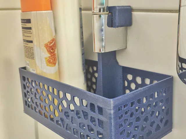 Voronoi Shower Rail Hanging Shelf [no drilling or glue]