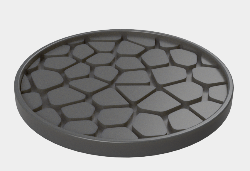 Voronoi Pebble Coaster Desktop Mug Holder Surface Protector