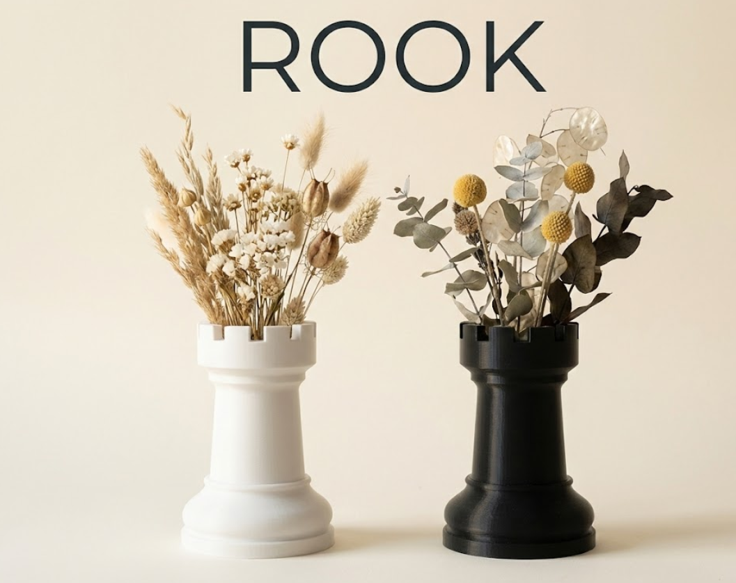 "ROOK" Vase - Modern Chess Decor
