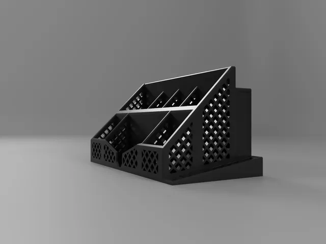 Simple All-In-One 3D printable desk organizer