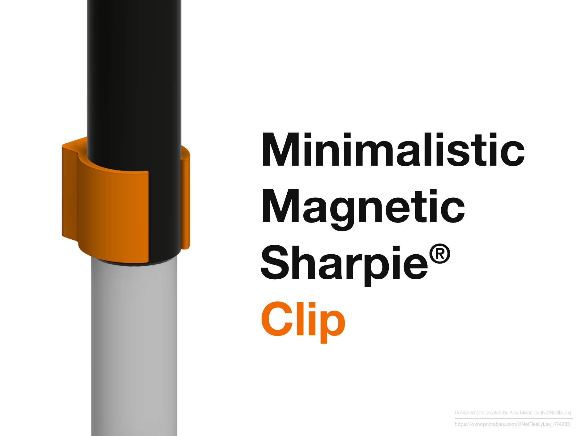 Minimalistic Magnetic Sharpie Clip Fast By Alex Mikhailov Download