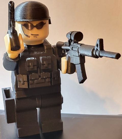 Lego Type Tactical Police Man
