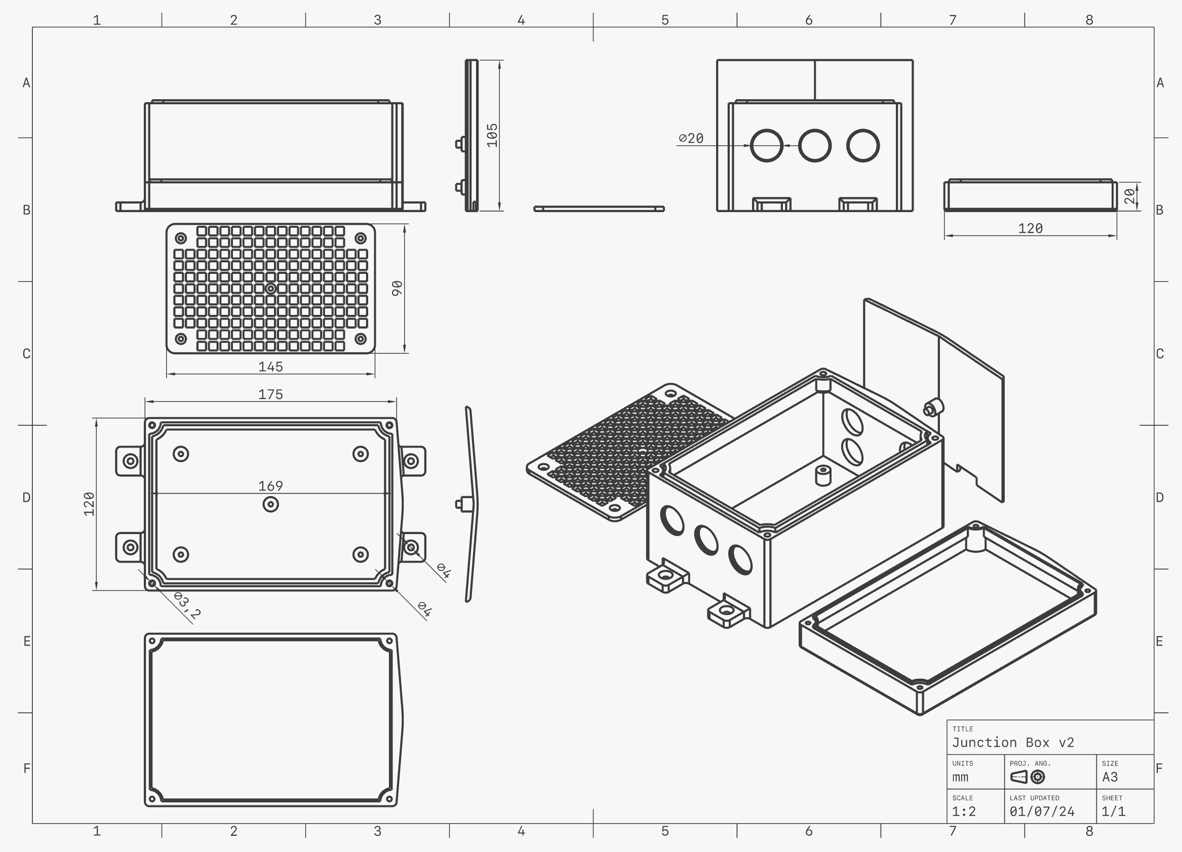 Miniatura 3 do modelo 3D Outdoor Electrical Junction Box