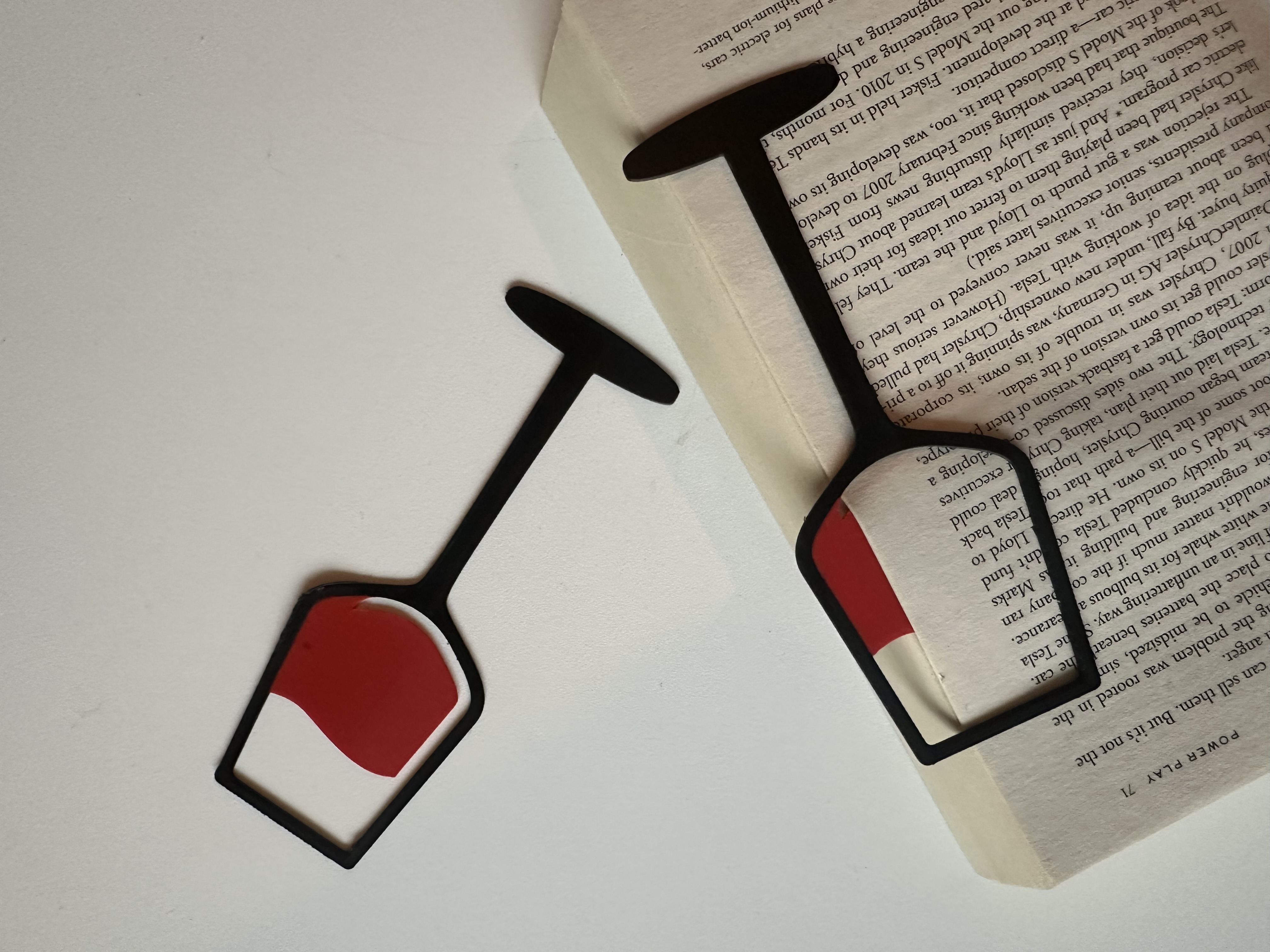 Wine glass bookmark